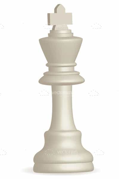 White Chess King Piece